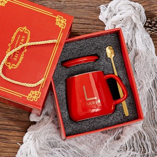 馬克杯 馬克杯禮盒組 杯子 咖啡杯 手提簡約時尚伴手禮盒 禮物盒 禮品盒 伴手禮 禮物 紅色馬克杯