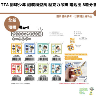 TTA 排球少年 組裝模型風 壓克力吊飾 鑰匙圈 8款分售【皮剋星】 動漫周邊 全新現貨