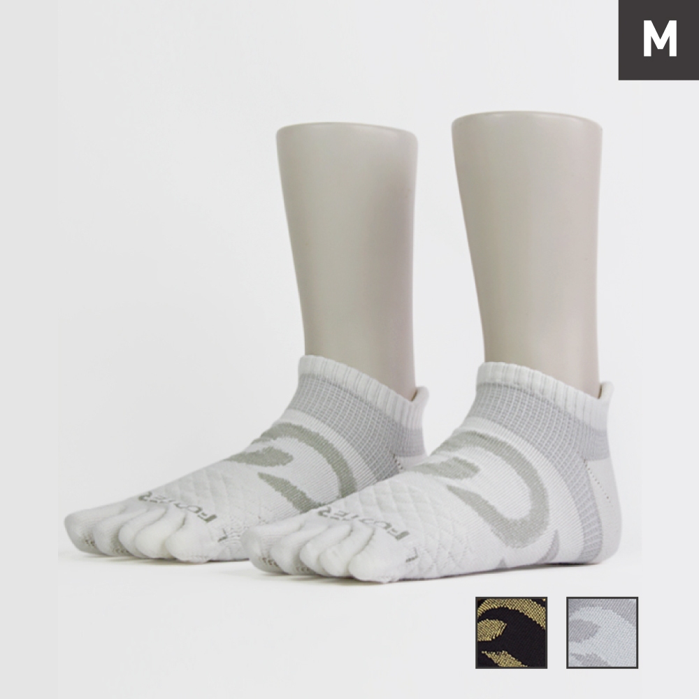 FOOTER 除臭襪｜機能抑菌 五指襪｜環形360度減壓船短五趾襪(女-F03M)