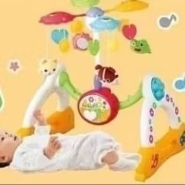 *桃園童樂屋*桃園送貨免運費*出租日本樂雅Toyroyal 七用多功能音樂鈴健力架*