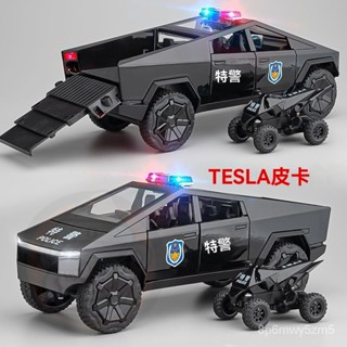 免運🔥汽車模型 模型車 合金模型 大號警車 玩具車 合金警察車 模型公安車110 模擬特斯拉皮卡 越野車 大號警車