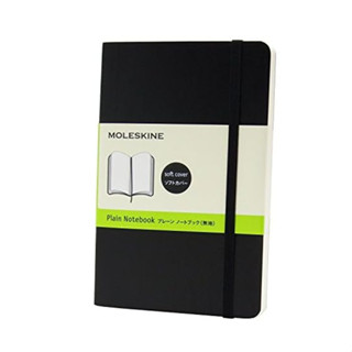 Moleskine 筆記本 經典筆記本，軟皮封面，普通，口袋大小（寬 9 釐米 x 高 14 釐米），黑色 QP613