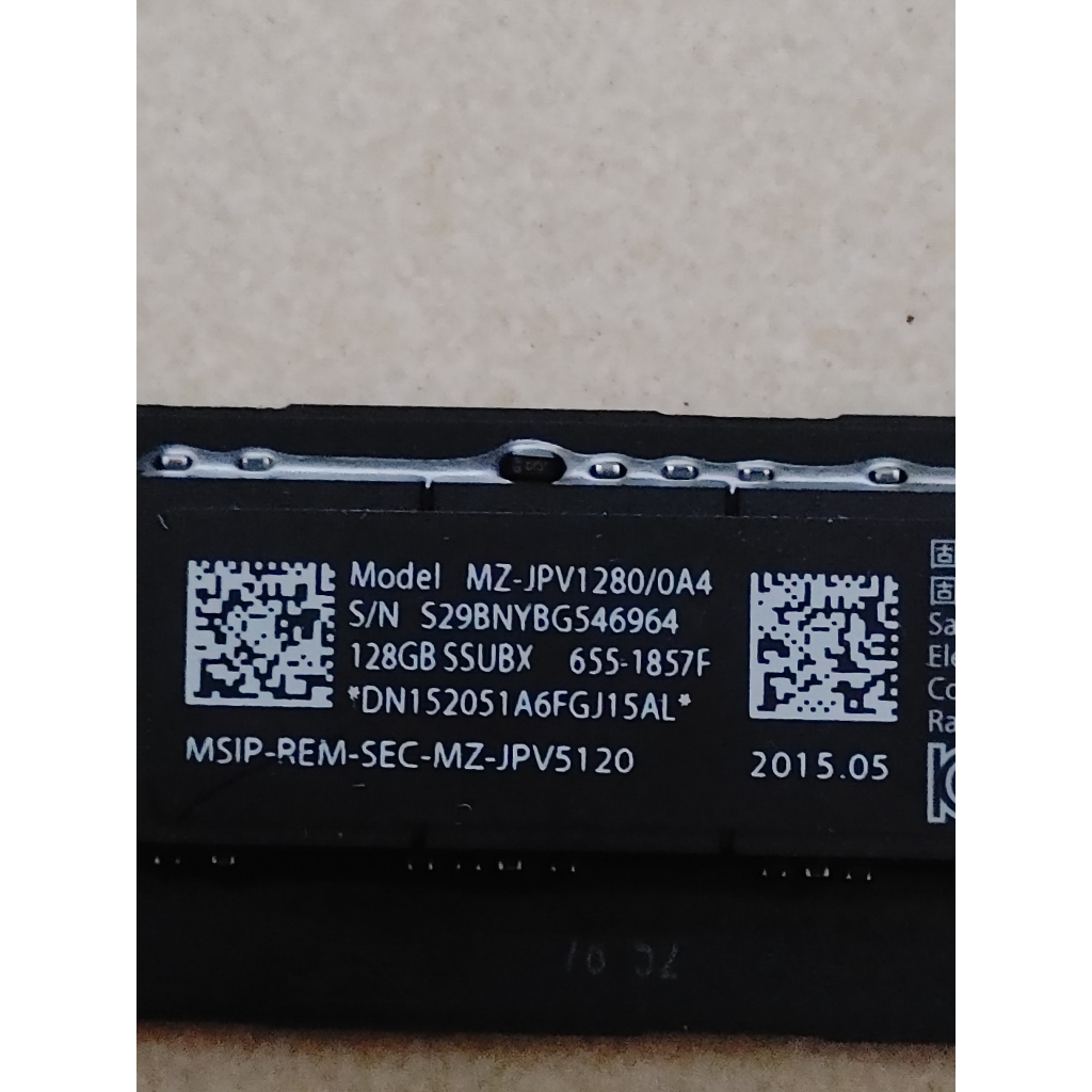 APPLE 原廠SSD 128G 128GB PCI-E MACBOOK pro air 專用硬碟 SAMSUNG