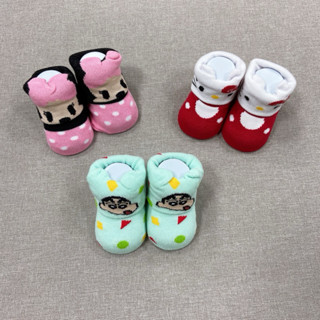 臺灣製造寶寶止滑襪 7-8公分 蠟筆小新 Hello Kitty 凱蒂貓 三麗鷗 米奇米妮 迪士尼