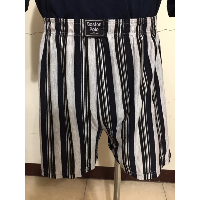 網路品牌Boston Polo~黑色條紋內褲 平口褲