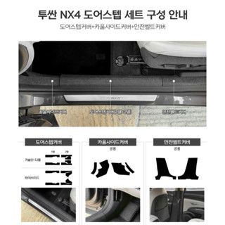 現代 Tucson L NX4 [七老闆/韓國進口/指定超商] Hyundai 車門四邊毛氈貼 保護貼 防踢貼
