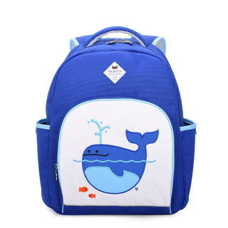 【BEATRIX NEW YORK】經典刺繡國小護脊輕量書包 2.0／適用身高110-130cm／鯨魚