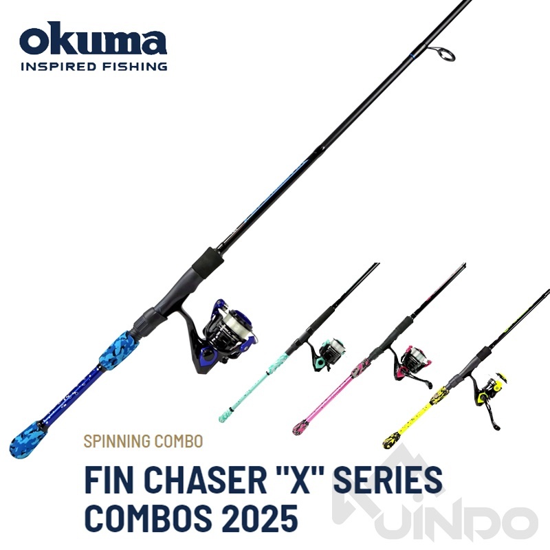 【敬多路亞】台灣到貨 搶先上市 OKUMA 寶熊 炫彩獵人X Fin Chaser COMBO 竿捲組 釣竿 紡車 路亞