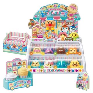 日本帶回 麵包超人 Anpanman 正版 現貨 有聲 聲音 發光 冰淇淋店玩具組 豪華組 冰淇淋 商品 超商 玩具