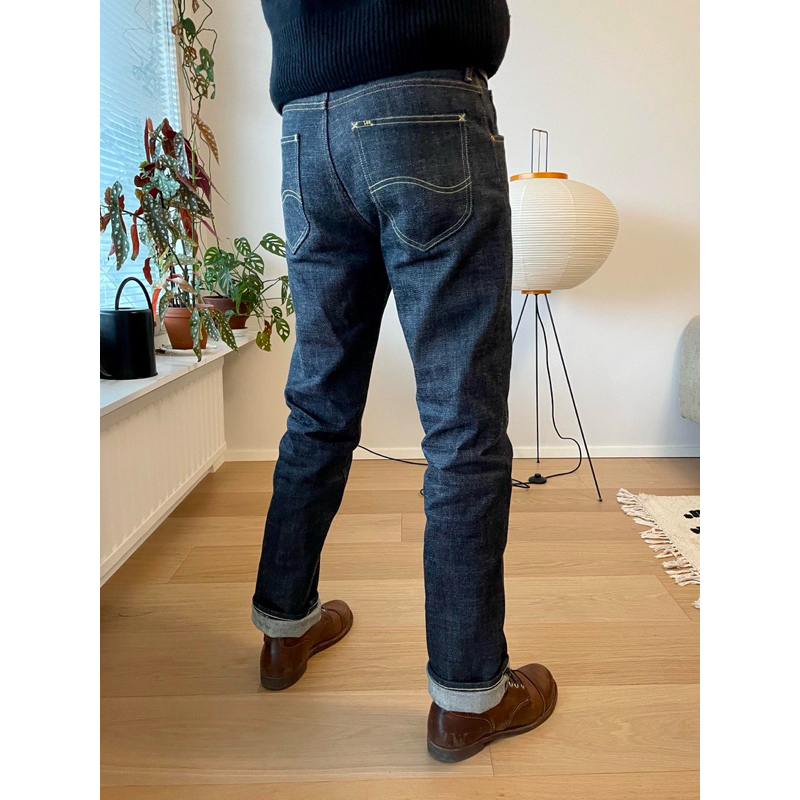 Lee 深藍色90年代101Z復刻W31×L33 日本製 單耳布邊 直筒經典牛仔褲