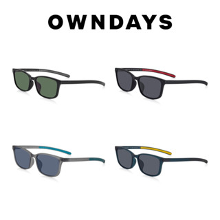 owndays 時尚方形框墨鏡 sun2107n-4s