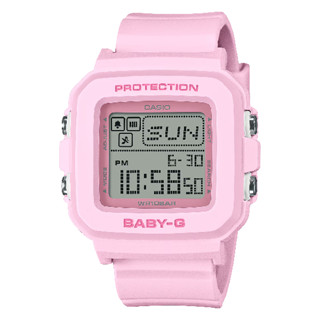 CASIO 卡西歐 BGD-10 BGD-10-4 單色畫素動畫數位錶 淺粉 39mm