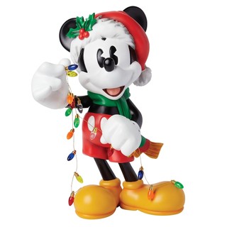 Enesco精品雕塑 Disney 迪士尼 米奇手拿聖誕燈光居家擺飾 EN40276