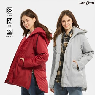 【Hang Ten】女裝-恆溫多功能-石墨烯防風防輕潑水抗靜電貼合保暖外套(多色選)