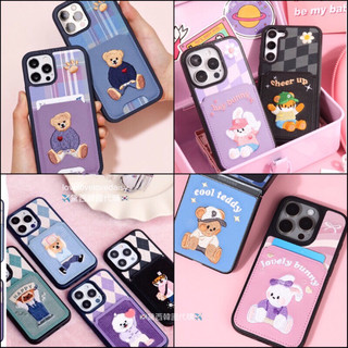 部分款式有16✨黛西韓國代購✨韓國直送✨韓國文創品牌DESIGNSKIN卡夾式皮革刺繡手機殼/絨布刺繡手機殼#圓佑手機殼