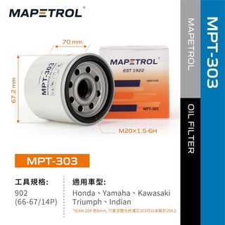 MAPETROL 機油 濾芯 HONDA YAMAHA KAWASAKI ME濾芯 MPT KN303 204 機油濾心
