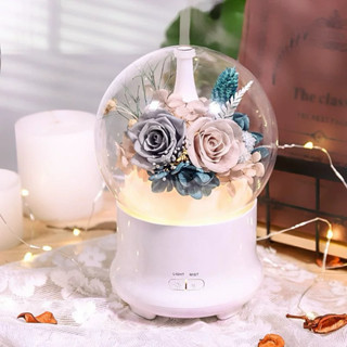 RU flower『現貨』永生花不凋花水氧機 加濕器 精油香薰機 薰香器 香氛 精油 七彩燈永生花 乾燥花 情人節禮物
