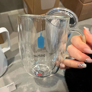 日本bluebottle 小藍瓶子愛心真空耐熱雙層 玻璃杯 馬克杯 咖啡杯 bluebottle 有手柄咖啡杯