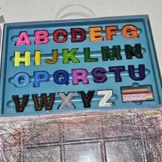二手 蠟筆學習組 字母蠟筆