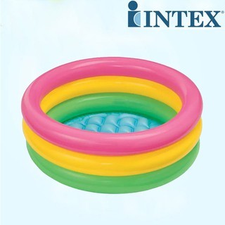 INTEX 原廠㊣螢彩三環彩虹三環充氣戲水池 游泳池 球池 嬰兒洗澡盆