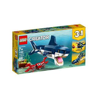 Sea Creatures​《創意系列深海生物-鯊魚/大王魷魚/安康魚》31088 - LEGO樂高積木-三合一生物系列