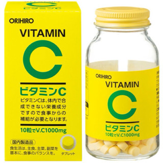 日本原裝ORIHIRO 長效型維他命C 口服片（口含錠）300錠/檸檬口味 維他命C 咀嚼糖 120粒