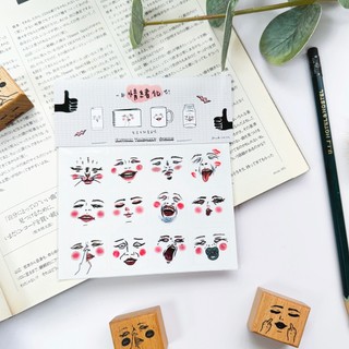 Mini 情緒化表情貼紙組 透明貼紙 可愛手帳貼紙