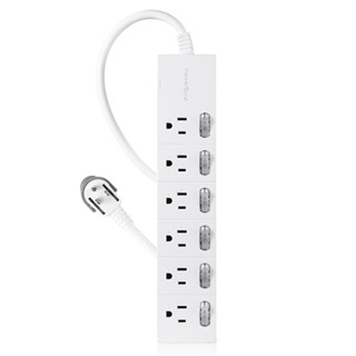 群加 PowerSync 7開6插防雷擊延長線/1.8M(TS76T918)