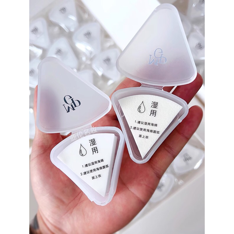 現貨💕 正品毛戈平MAOGEPING三角上妝皮面海绵粉撲