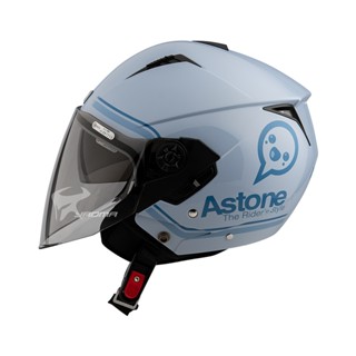【ASTONE】安全帽 RST AQ11 淺紫藍/藍 內建墨片 內鏡 內襯可拆 半罩帽 3/4罩 205｜耀瑪騎士