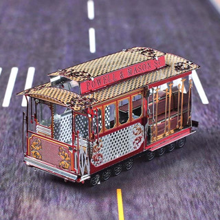 ◎MARS益智玩具◎遊覽車--3D立體金屬拼圖-創意diy金屬模型-蝕刻片蝕刻片