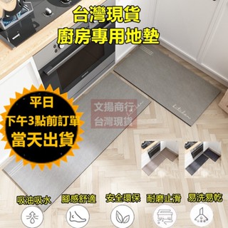 廚房防滑地墊 吸水吸油 【臺灣現貨 快速出貨】可擦洗 地墊 地毯 麂皮絨環保皮革 廚房防水墊 防滑墊
