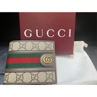 ☄️漢森精品-正品☄️ GUCCI 古馳 老花 錢包 短夾 (綠紅) 597609 96IWT 8745