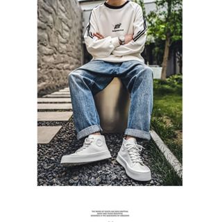$免運$男鞋 休閒鞋 帆布鞋 高幫鞋 高筒鞋 板鞋 防滑鞋 高筒厚底帆布鞋薄款透氣全新百搭防滑運動休閒男鞋