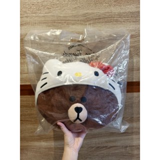 聊免運 全新現貨 正版 Hello Kitty 凱蒂貓 聯名 Line 熊大 抱枕 娃娃 靠枕