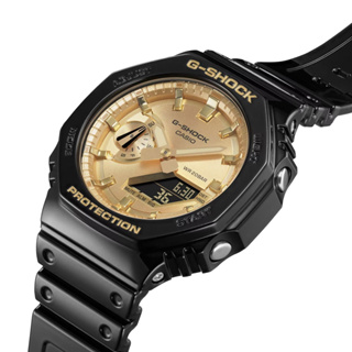 【G-SHOCK】GA-2100GB-1A CASIO農家橡樹/金屬錶面/45mm/黑金/公司貨