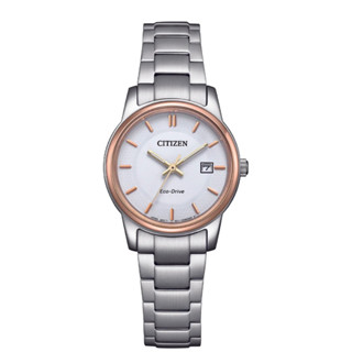 CITIZEN 星辰 光動能經典女錶-白/27.5mm(EW2319-71A)
