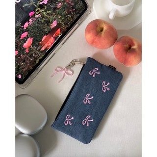 🇰🇷✈️ 現貨 mazzzzy 筆袋 化妝包 ribbon pattern pencil case