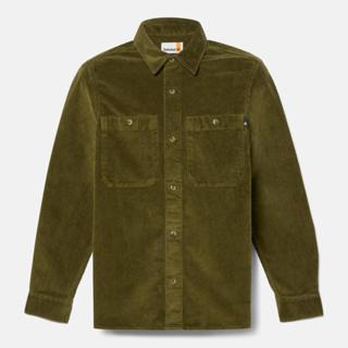 TIMBERLAND ｜ 男款燈芯絨襯衫外套 橄欖綠色 A68W7302