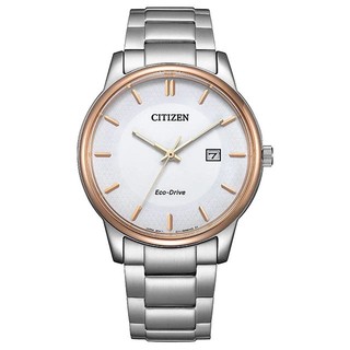 CITIZEN星辰 Eco-Drive 簡約三針情侶對錶男錶 BM6979-74A 白麵