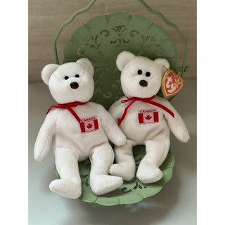 Ty Beanie Babies 白色 22cm 8.5” Ty熊 無吊牌