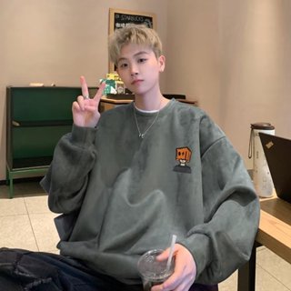 🔥臺灣出貨！美式復古上衣 ins 風衣服 長袖衛衣 大學t oversize 潮流衣服 刷毛 秋冬 寬鬆衛衣