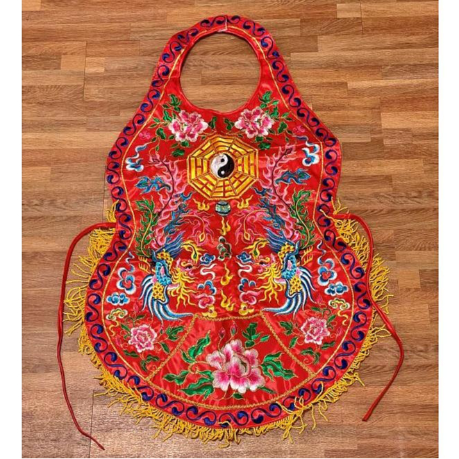 雙鳳肚圍/女式兜圍/橘色/紅色/黃色/乩身肚兜/侍女裙/乩童/乩身衣/降駕/宮廟