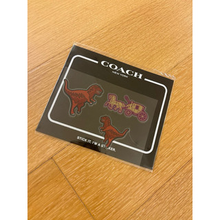 專櫃 Coach 周邊商品 防水貼紙 馬車 恐龍 logo 貼