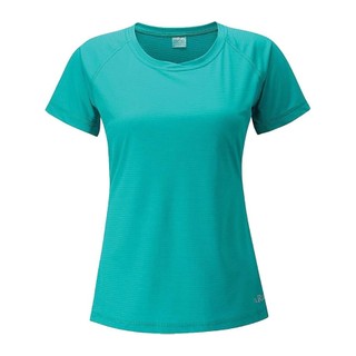 Rab|英國|Interval Tee 女排汗短T/吸濕快乾/QBT-55-SE 海泡石綠【零碼XS】