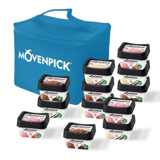 Movenpick莫凡彼經典100ML冰淇淋12入禮袋組(夢幻香草*4+金典巧克力*4+草莓4)