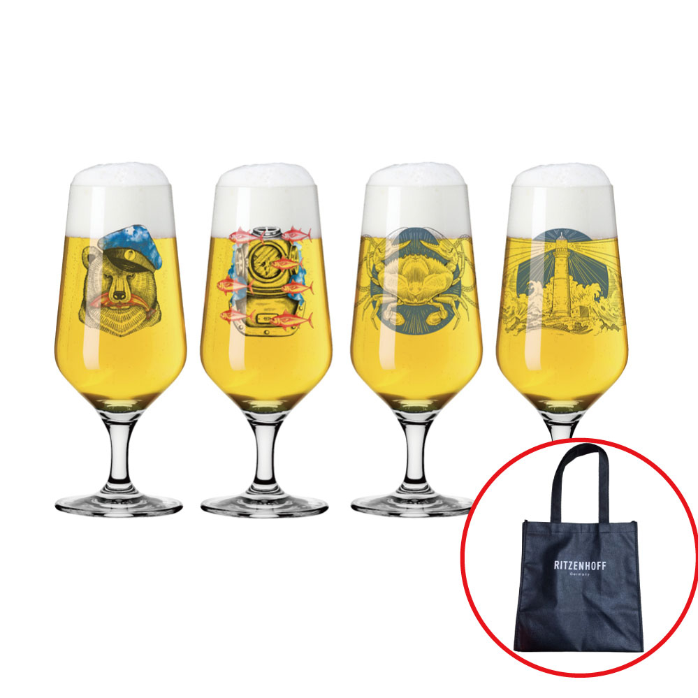 【德國RITZENHOFF+】傳承時光系列皮爾森啤酒對杯(一組2入)-共2款《屋外生活》玻璃杯