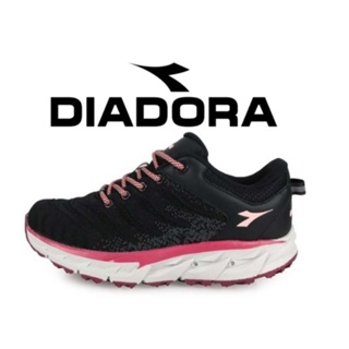 DIADORA 女鞋<B44> 厚底增高美脚 輕量透氣 回彈減壓越野慢跑鞋-運動 反光 DA 3658 黑灰粉