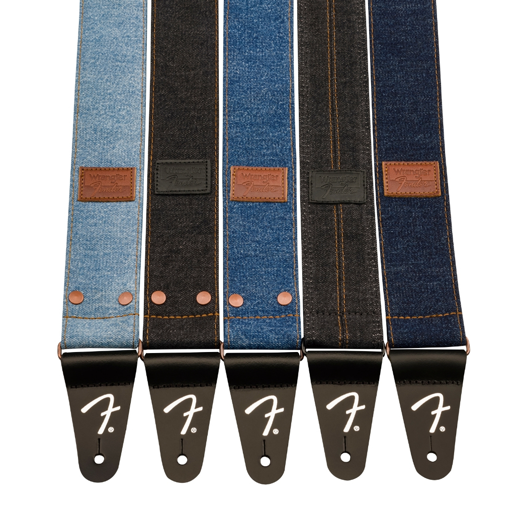 FENDER X WRANGLER 聯名款 DENIM STRAPS 丹寧背帶 公司貨【宛伶樂器】