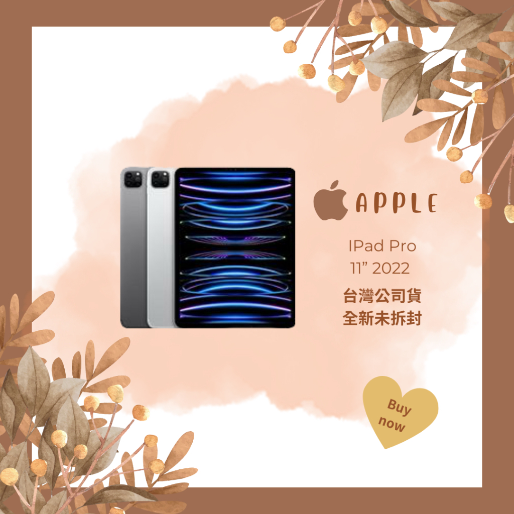 ☁️蝦幣10%回饋☁️ IPAD PRO 11" 128/256 WIFI版 全新未拆封 含稅附發票✨